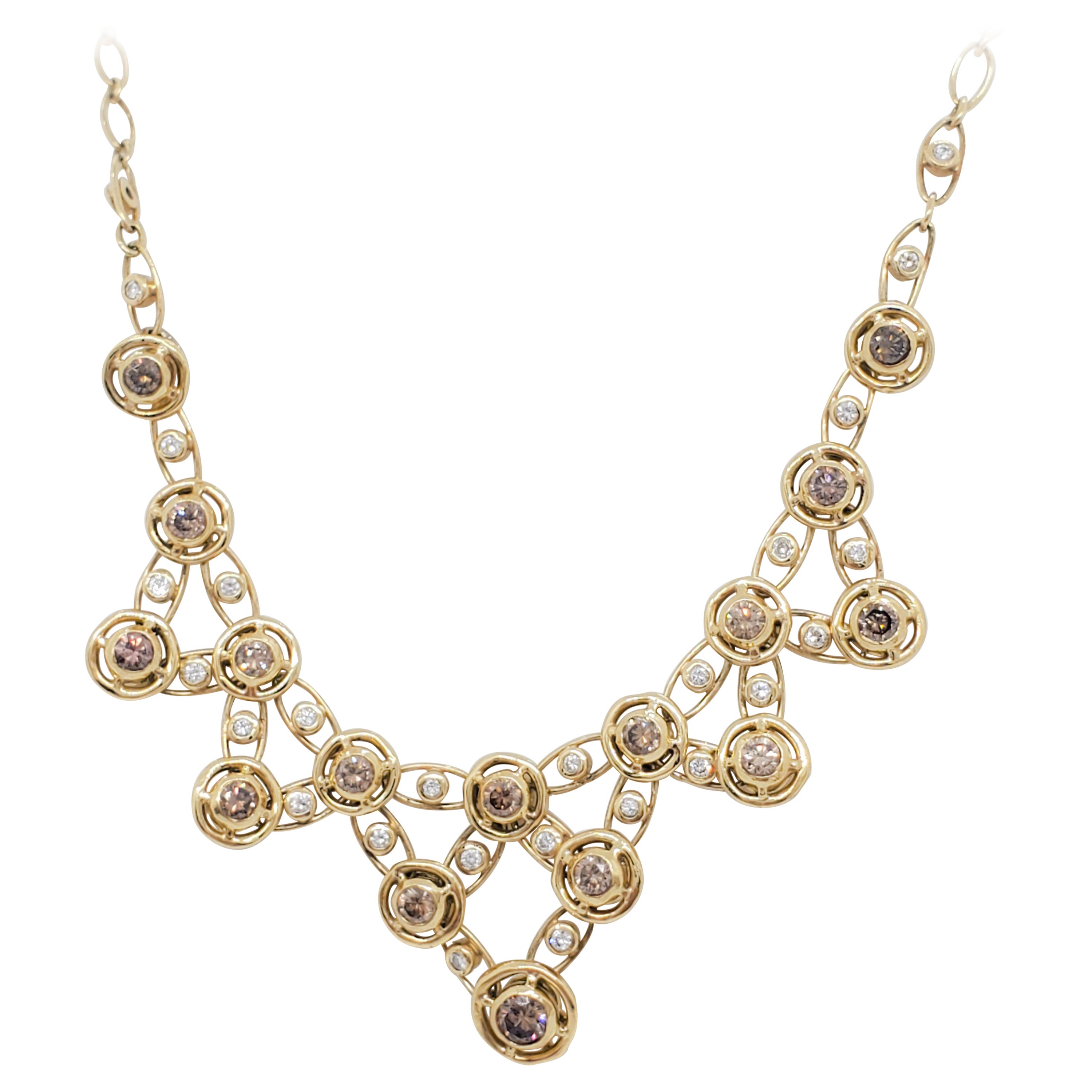 Estate H. Stern Diamond Tiara and Necklace Set in 18k Yellow Gold