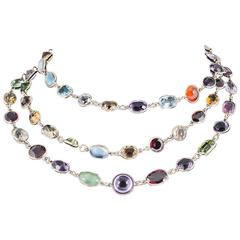 Edwardian multi gem set chain