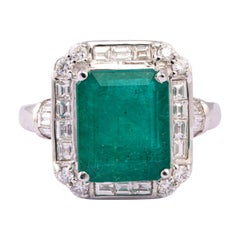 18k gold Diamond Emerald Ring