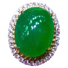 5.21 Carat Emerald Yellow Diamond Ring 18 Karat White Gold