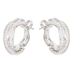 Cartier White Gold Diamond Trinity Earrings