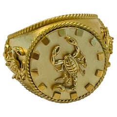 Zodiac Scorpion Ring in 22k Gold by Tagili