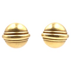 Kisselstein Cord 18 Karat Yellow Gold Button Earrings