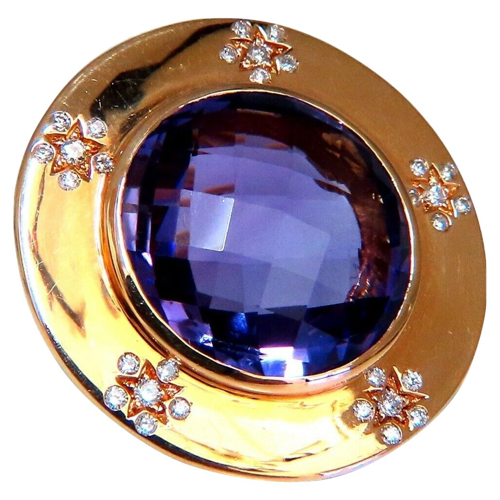 Garavelli Bague en or 18 carats avec améthyste naturelle 17 carats et diamants, Italie