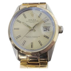 Mens Rolex Oyster Perpetual Date 15505 Gold-Capped Automatic 1980s RA235
