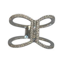 Athena Pave Diamond and Diamond Baguette x Ring