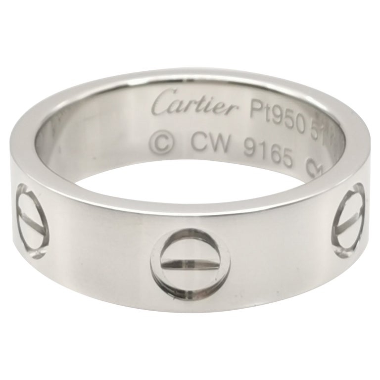Cartier Platinum PT950 Love Ring at 1stDibs | cartier pt950 ring price,  cartier love ring platinum, cartier ring pt950