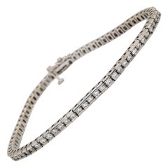 3.00ctw Round Diamond Channel Set Tennis Bracelet in 14K White Gold