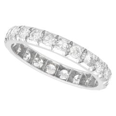 Vintage 1.10Ct Diamond and Platinum Full Eternity Ring Circa 1940
