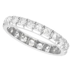 Vintage 1.10 Carat Diamond and Platinum Full Eternity Ring, circa 1940
