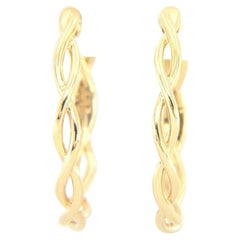 New Gabriel & Co. Twisted Hoop Earrings in 14K Yellow Gold