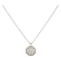 New Gabriel & Co. 0.11ctw Pave Diamond Octagon Pendant Necklace in 14K
