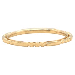 Gabriel & Co., gegründet. Kugel- und Bar-Station-Ring aus 14K Gelbgold