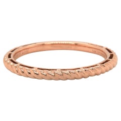 New Gabriel & Co. Twisted Rope Stackable Band Ring in 14K Rose Gold