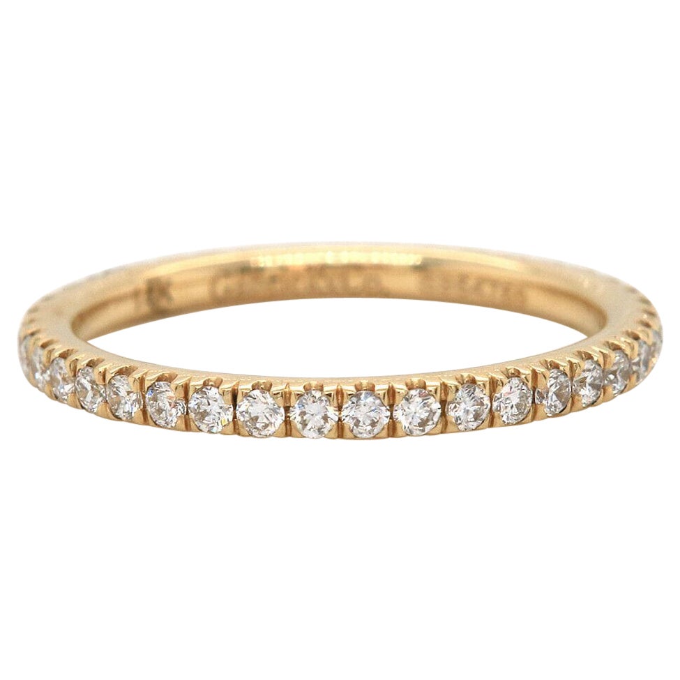 New Gabriel & Co. 0.48ctw Diamond Eternity Band Ring in 14K Yellow Gold For Sale