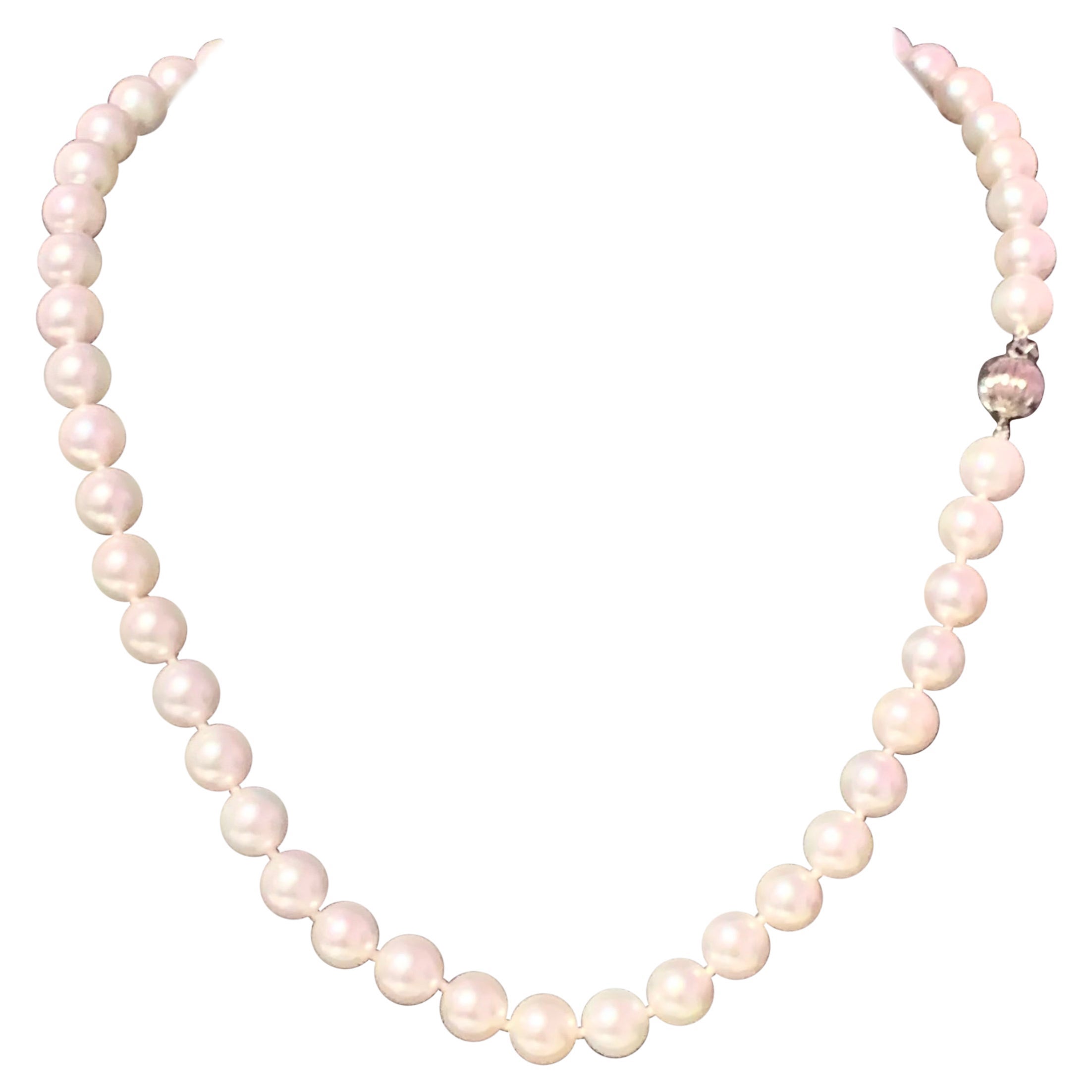 Collier de perles Akoya en or 14 carats 18"" 8.5 mm certifié