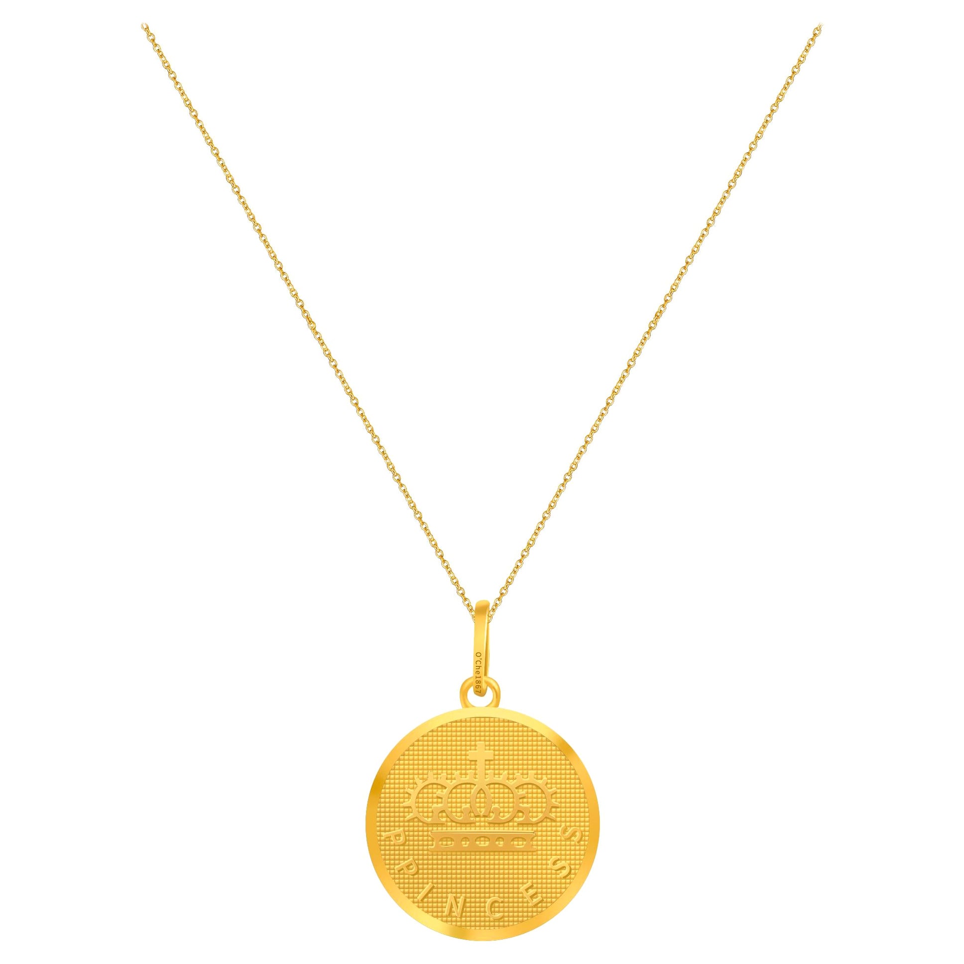 18 Karat Rose Gold Pendant with Necklace