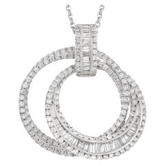 LB Exclusive - Collier à pendentif en or blanc 18 carats et diamants 1::19 ct