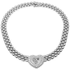 Chopard Diamond Gold Happy Diamonds Heart Necklace