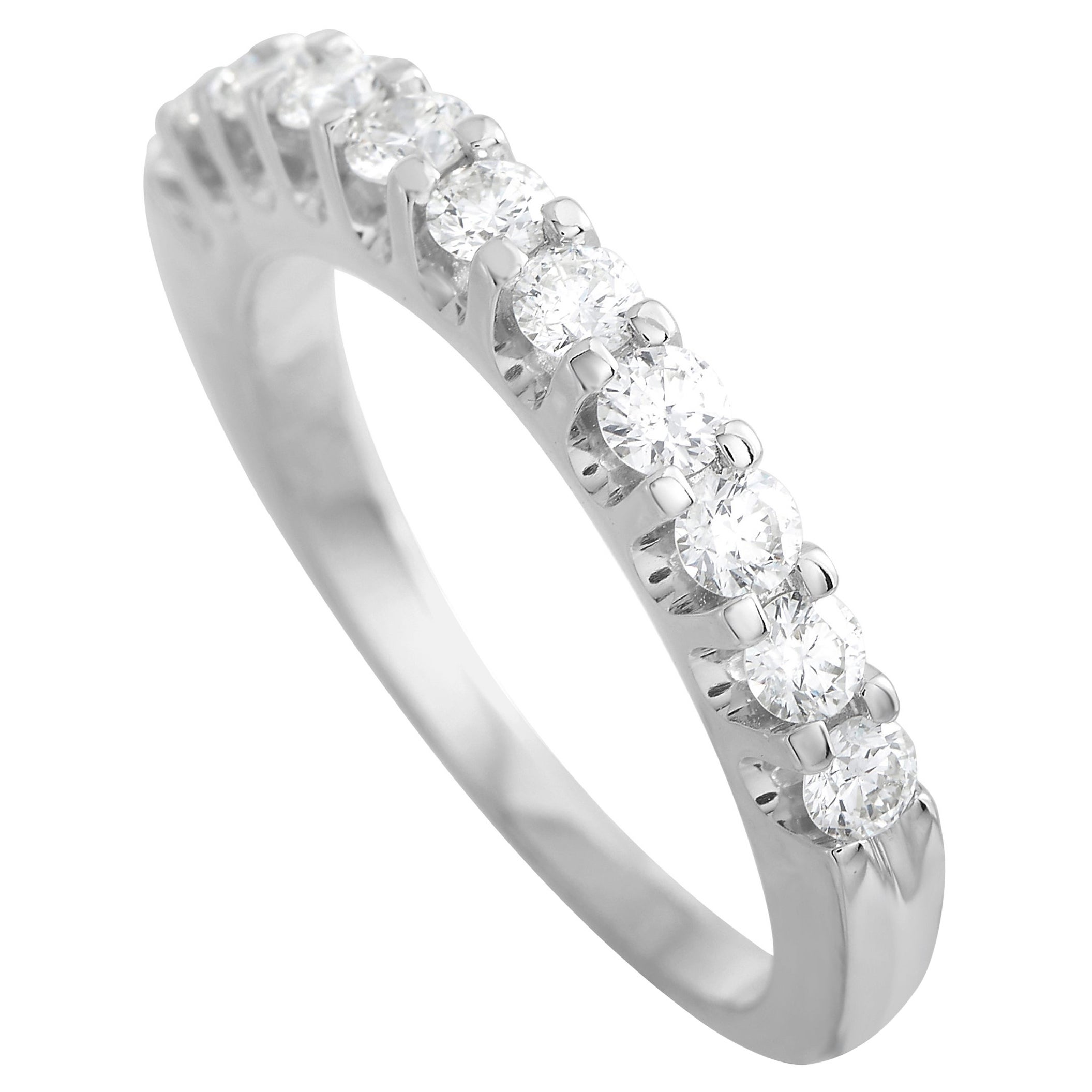 LB Exclusive 14K White Gold 0.68 Ct Diamond Eternity Band Ring