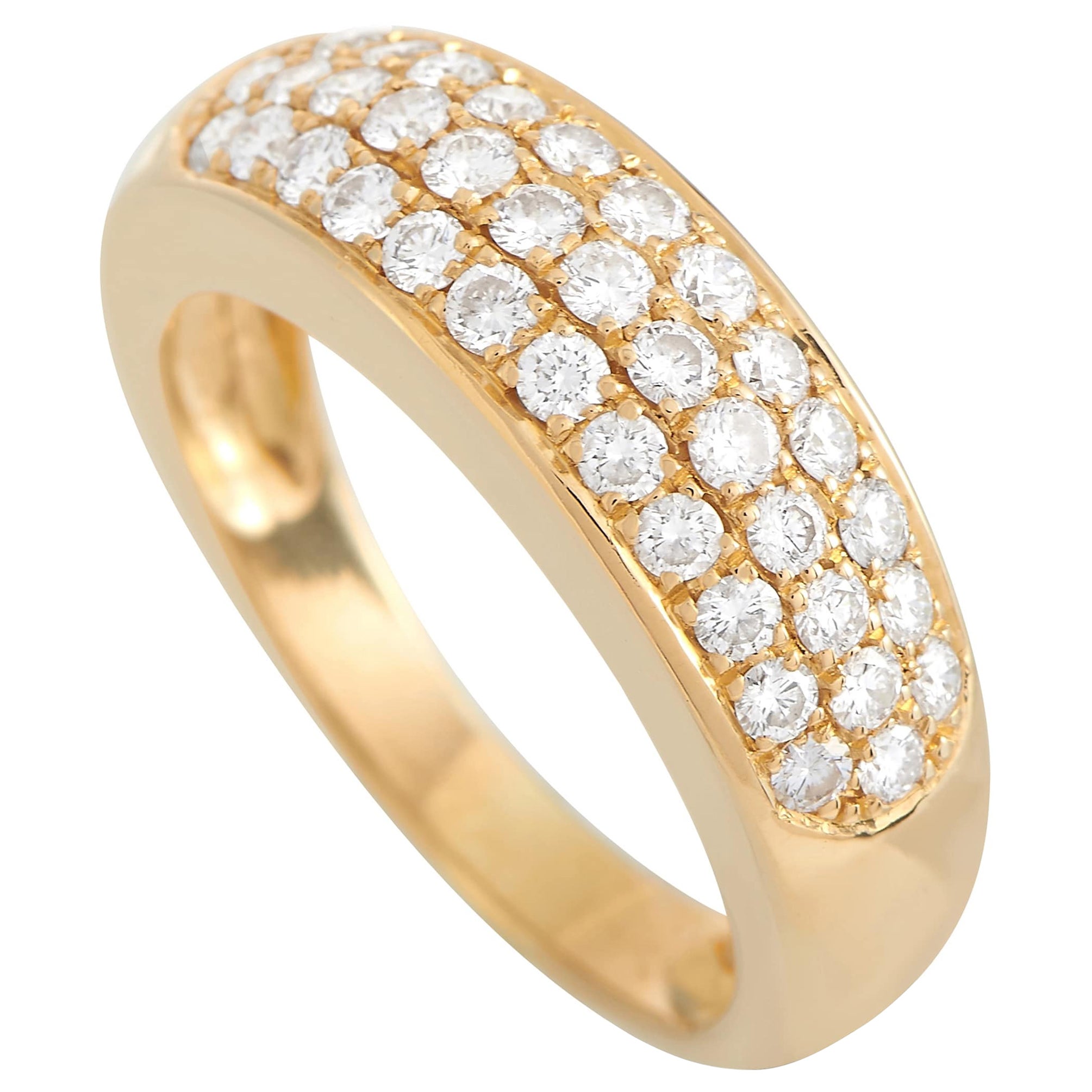 Van Cleef & Arpels 18K Yellow Gold 0.88 Ct Diamond Ring