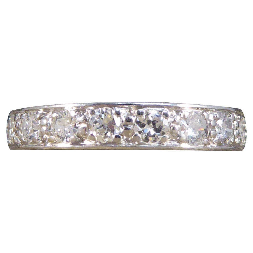 1920's Diamond Full Eternity Ring in 18ct White Gold