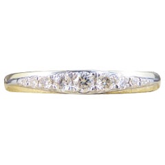 Gradient Diamond Claw Set Wedding or Band Ring in 9ct Gold