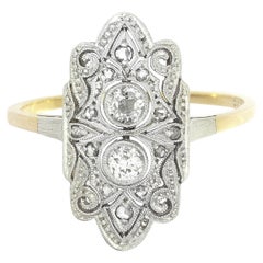 Antique Art Deco 0, 42 Carat Old European Cut Diamond Ring