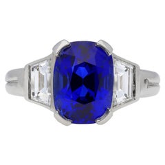 Vintage Burmese Sapphire and Diamond Ring, circa 1935