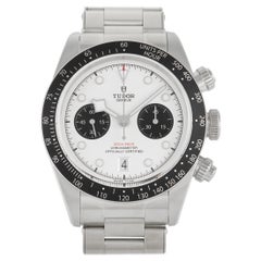 Tudor Montre chronographe Black Bay à cadran blanc avec cadran M79360N-0002