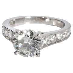 Cartier 1895 Diamond Engagement Ring in Platinum H VS1 2.19 CTW