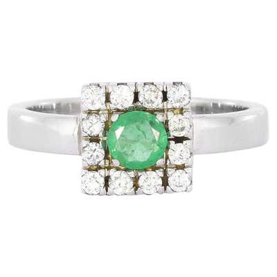 Antique Russian Emerald Diamond Gold Ring at 1stDibs | russian emerald ...