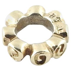 Used Pandora 14K Yellow Gold Small Tiny Roses Spacer, Retired #750199