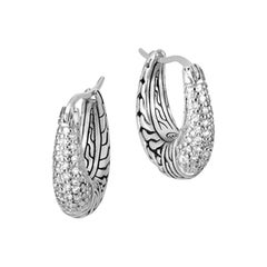 John Hardy Classic in argento con diamanti EBP900432DI