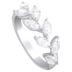 LB Exclusive 18K White Gold 1.88 Ct Diamond Laurel Wreath Ring