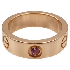 Cartier Rose Gold 1P Pink Sapphire Love Ring