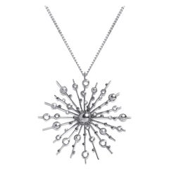Sterling Silver Soleil Pendant Chain Necklace Natalie Barney