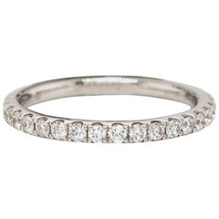 New Odelia 0.50ctw Diamond Shared Prong Wedding Band Ring in 18K White Gold