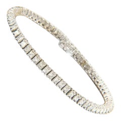 5.65ctw Diamond Four Prong Tennis Bracelet in 18K White Gold