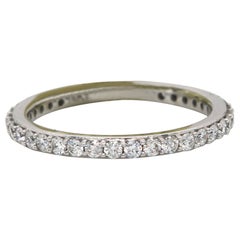 New 0.57ctw Round Diamond Eternity Band Ring in 14K White Gold