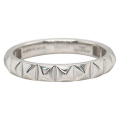 New Gabriel & Co. Pyramid Stud Band Ring in 14K White Gold