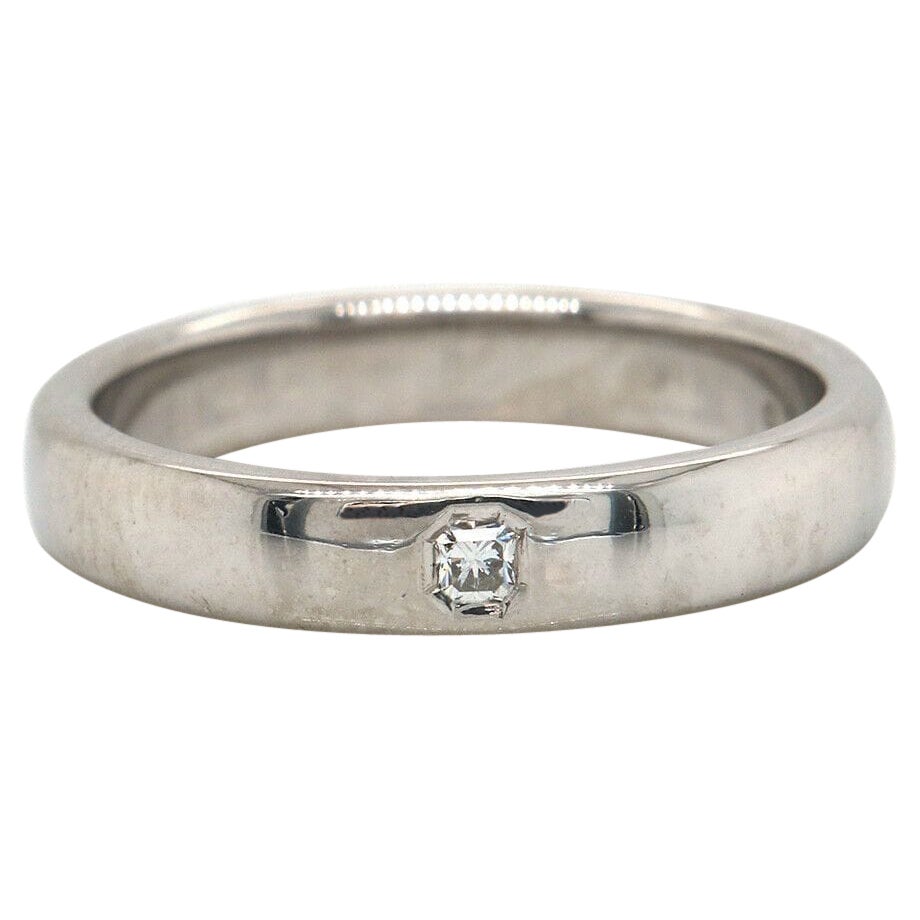 Tiffany & Co. Lucida Single Radiant Diamond Wedding Band Ring in Platinum For Sale