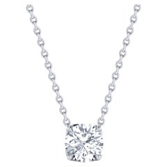 Harakh GIA Certified 0.26 Carat Solitaire Diamond Pendant Necklace in 18 Kt Gold