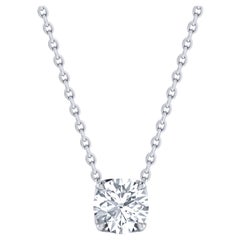 Harakh GIA Certified 0.27 Carat Solitaire Diamond Pendant Necklace in 18 KT Gold
