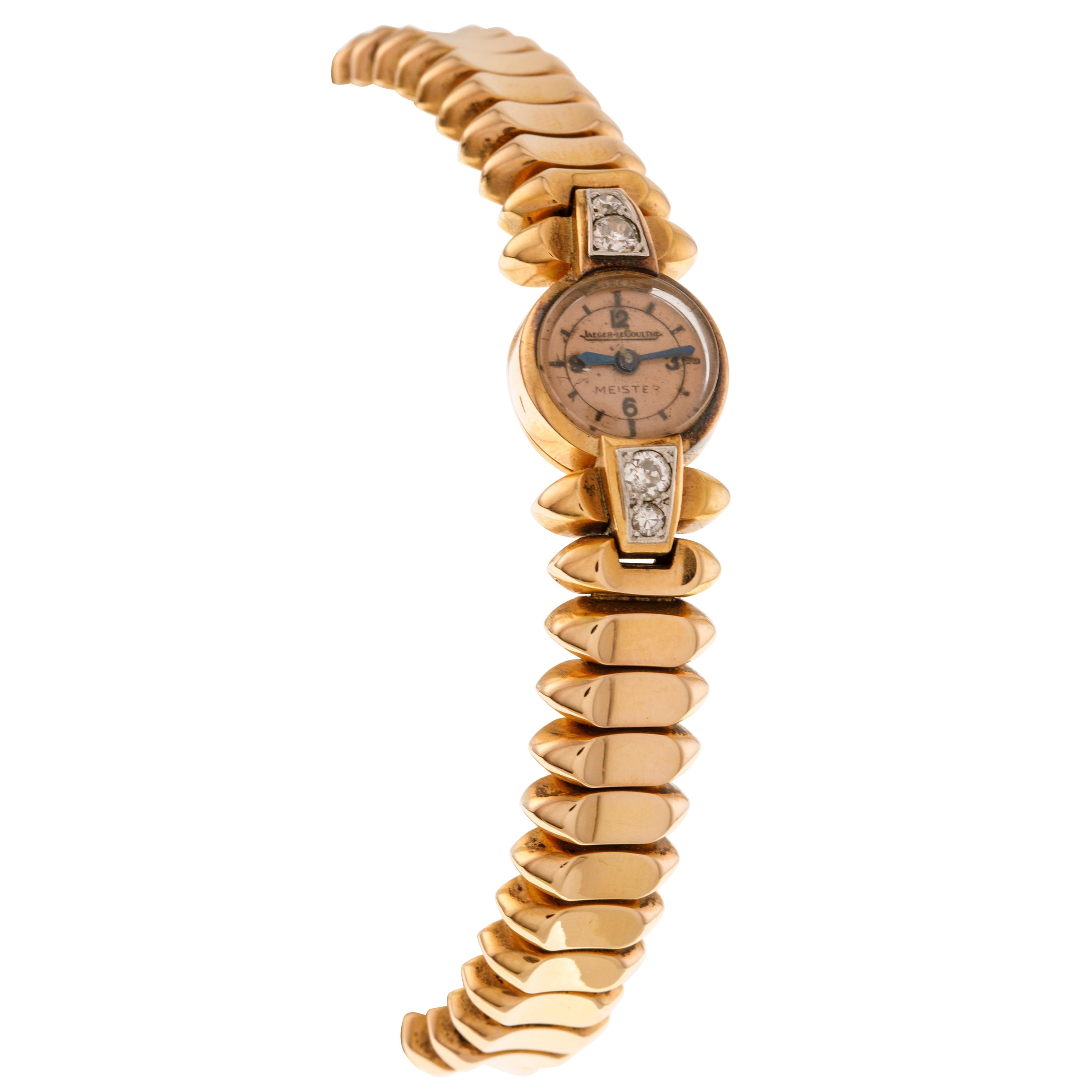 Jaeger LeCoultre Lady Jewelry Bracelet Watch 18 Carat Rose Gold