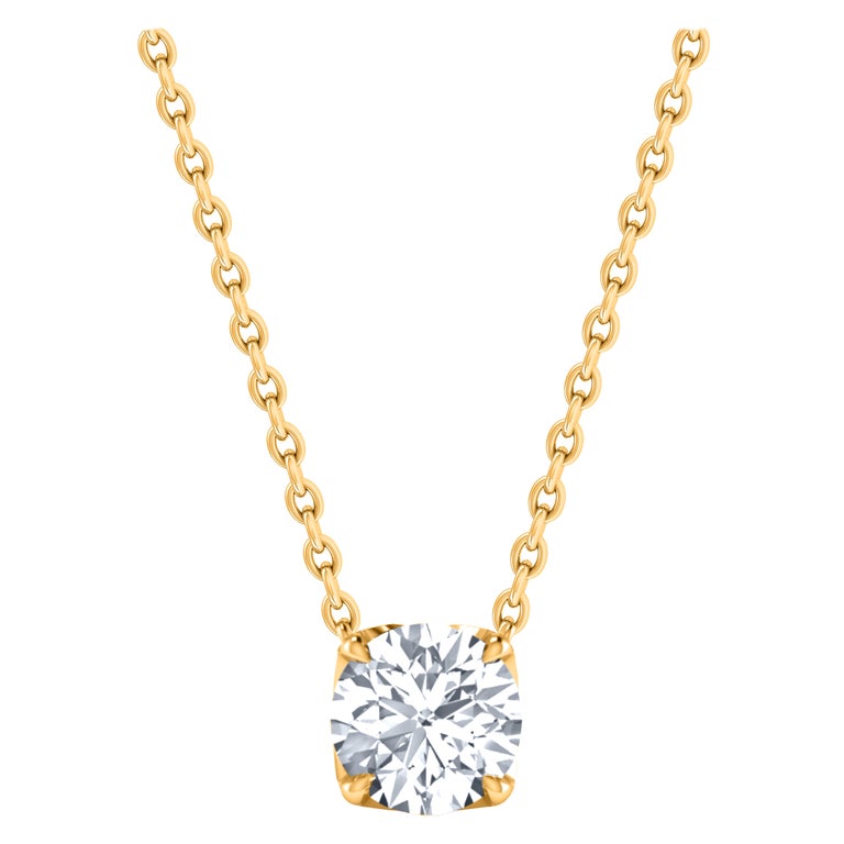 Harakh GIA Certified 0.27 Carat Solitaire Diamond Pendant Necklace in ...