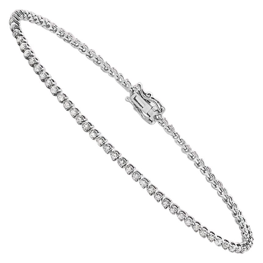 Capucelli '1,50 ct. t.w.' Tennisarmband mit natürlichen Diamanten, 14k Gold 3 Zacken im Angebot