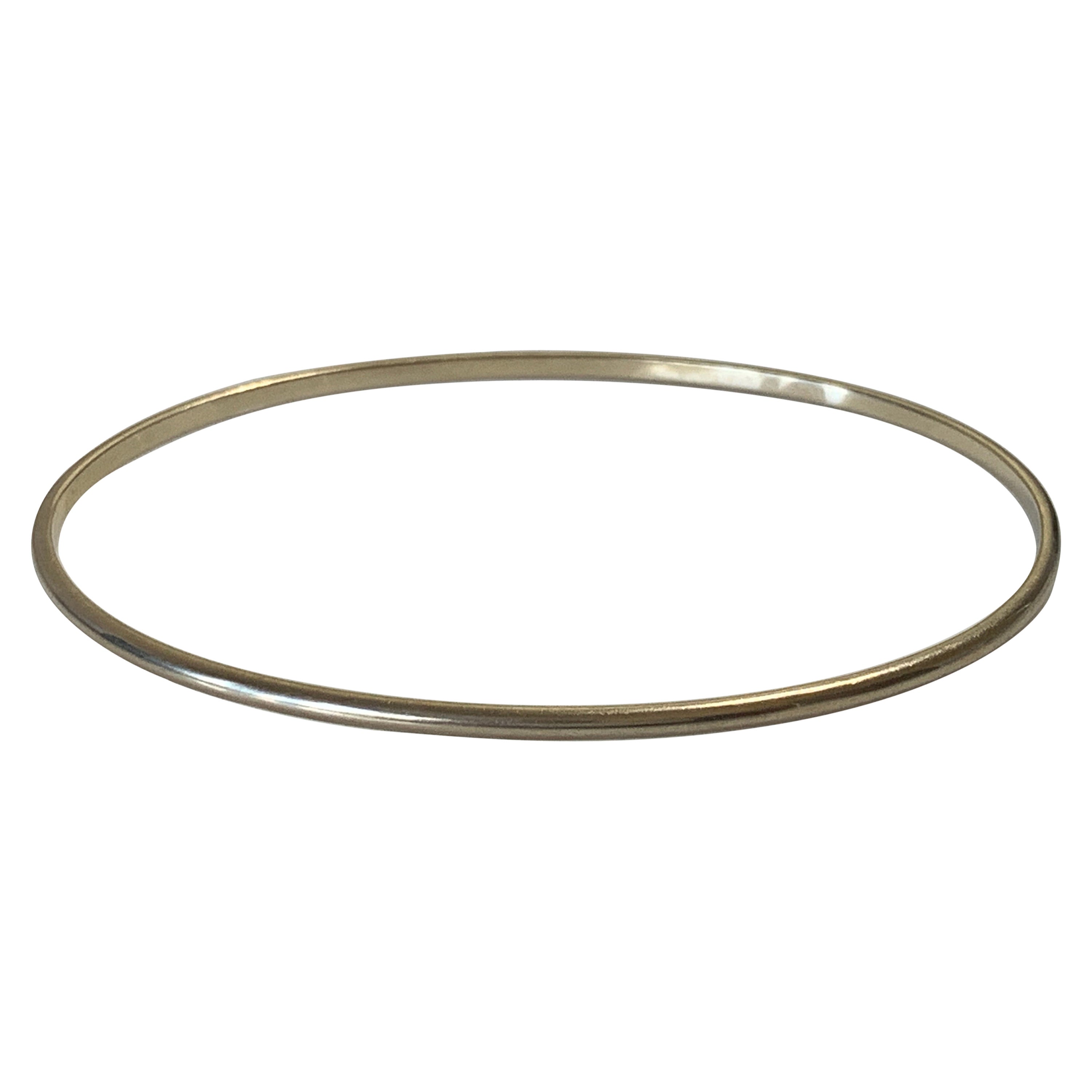 9ct 375 Gold Modern Solid Bangle For Sale
