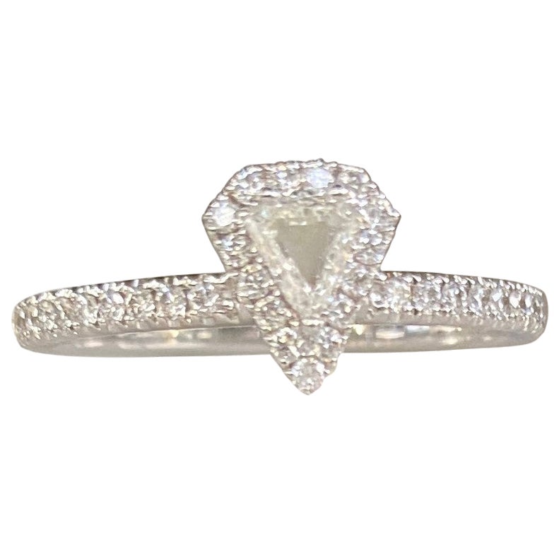 Trillion Solitaire Diamond Engagement Ring For Sale