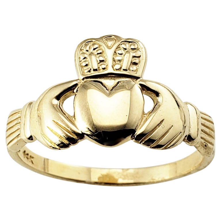 6 14k Polished Ladies Claddagh Ring 14 kt Yellow Gold Size 